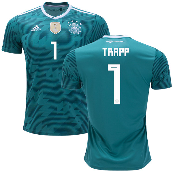Germany #1 Trapp Away Soccer Country Jersey